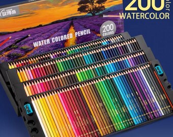 200 Colors Professional Colored Pencils Set - Watercolor Drawing Kit for Art School Supplies, Premium Artist-grade Coloring Pencils