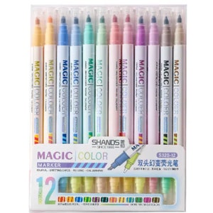 10+2 White Highlighters Magic Color Change Magic Pens Invisible