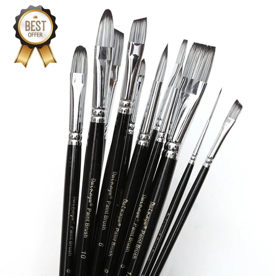 Artist Paint Brush Set of 12 Professional Painting Brushes for