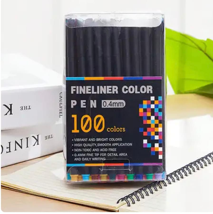 9 Black Fineliner Pens Set Pigment Ink Pen Drawing Fineliner
