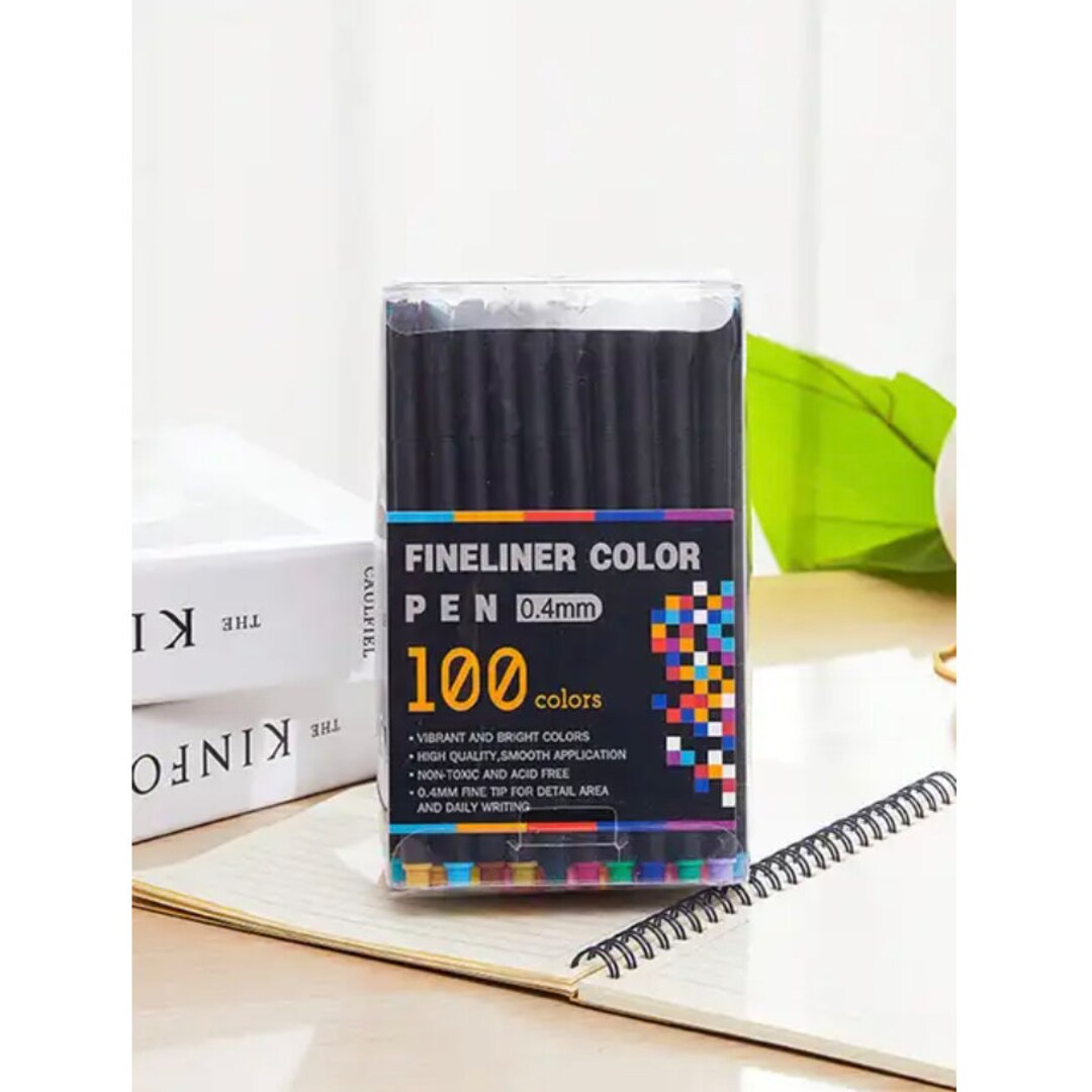 100pcs Art Colored Pens Fine Point Markers Fine Tip Drawing Etsy