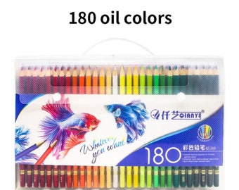 Lápiz profesional de Color al óleo, crayón al óleo de madera suave, lápices de dibujo, suministros de arte escolar, 180