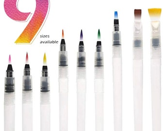 9-teiliges Aquarellpinselset, wasserlösliche Buntstift-Aquarellbürste für Anfänger oder Kinder, einfach zu verwenden und zu bemalen