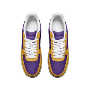 Men's/Women's purple and gold sneakers image 3
