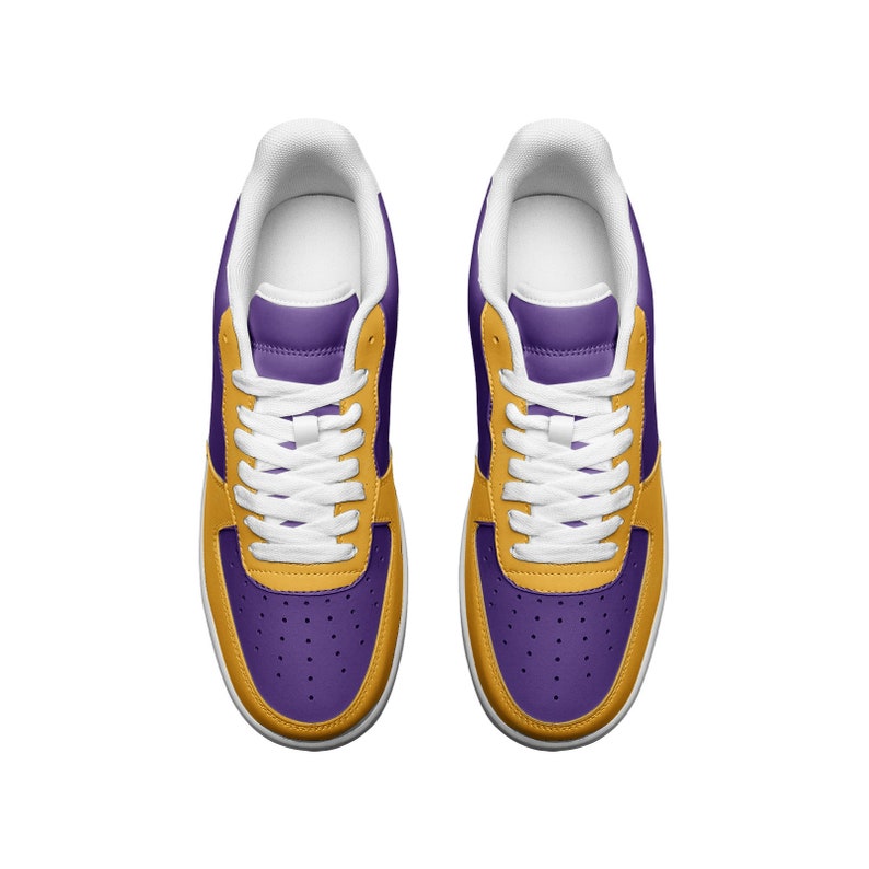 Men's/Women's purple and gold sneakers image 3