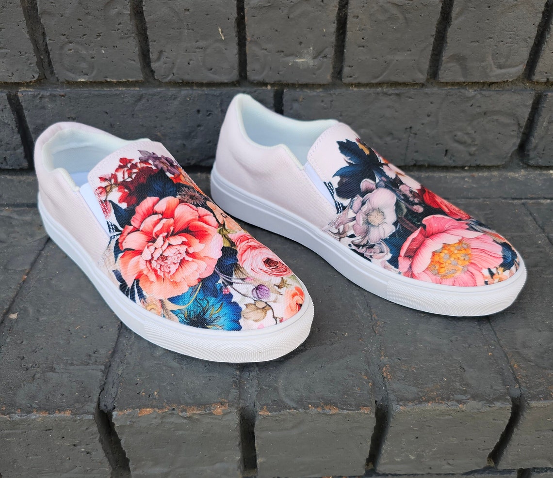 floral slip on shoes