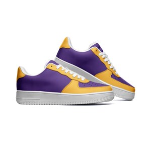 Men's/Women's purple and gold sneakers image 2