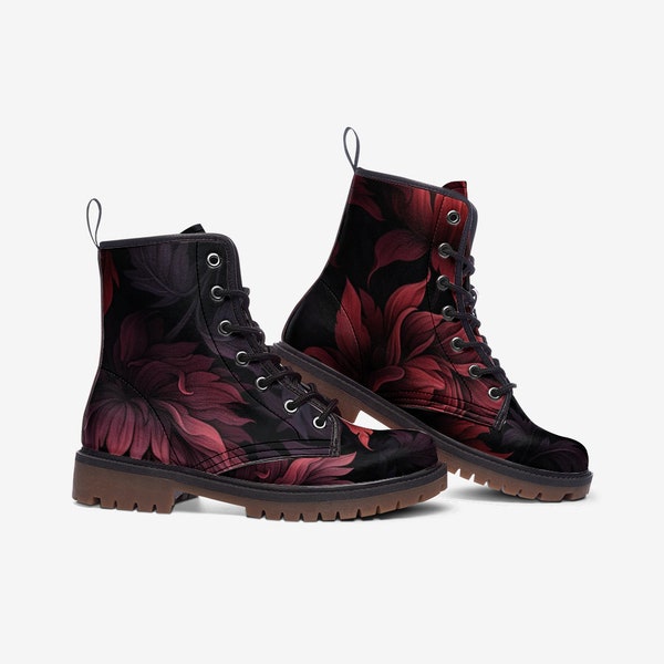 Men's/Women's dark floral fall boots