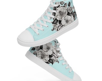 Women’s high top floral shoes