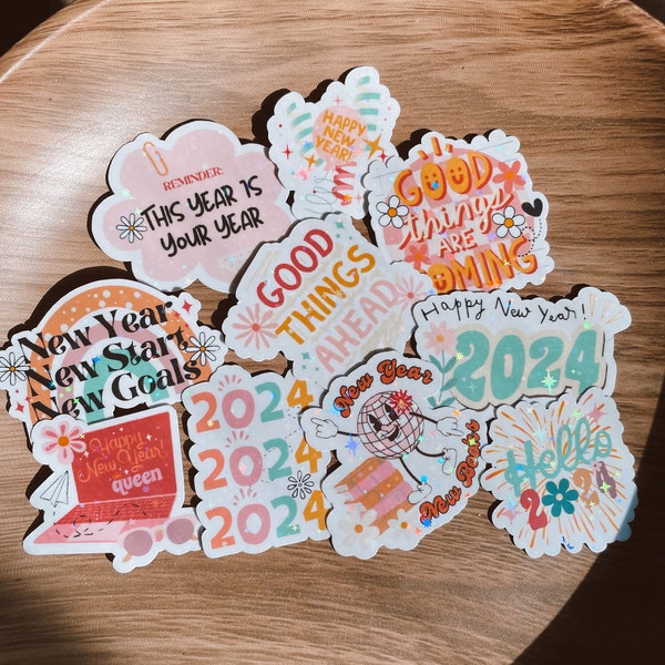 Happy 2024 Stickers Etsy