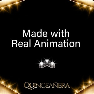 360 Animated Overlay,  Luma Booth Overlay, Lumabooth Overlay, 360 Photobooth Overlay, 360 Quinceanera Overlay, , Quinceañera, Gold Glitter