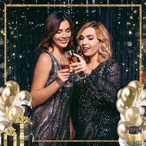 Birthday 360 Animated Overlay, 360 Photo Booth Animated Overlay, 360 Photobooth Overlay, Gold 360 Photo Booth Overlay Template