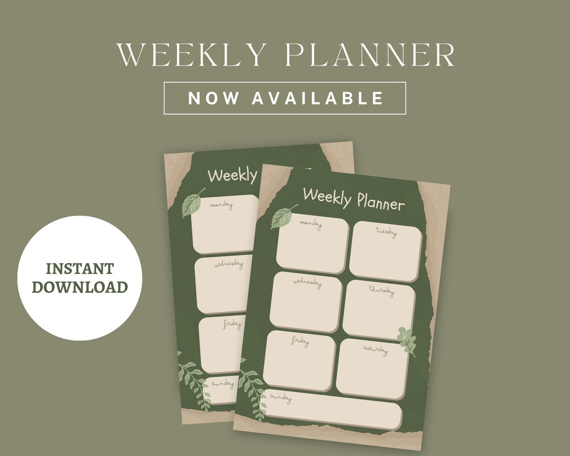 Plan You Week Weekly Planner | Digital Planner | Printable Planner | Printables ...