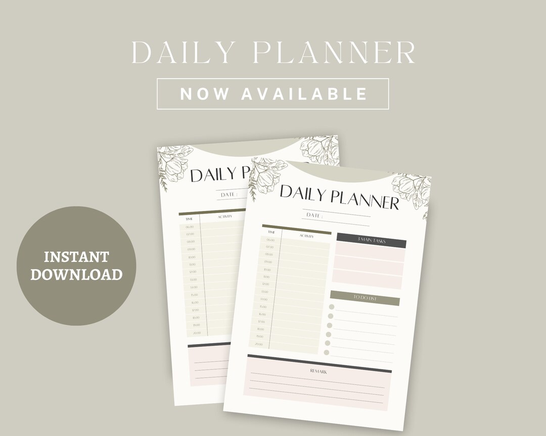 Daily Planner | Digital Planner | Printable Planner | Printables | Plan ...