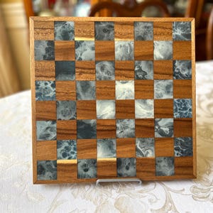 Monkey Pod and Epoxy Resin Chessboard