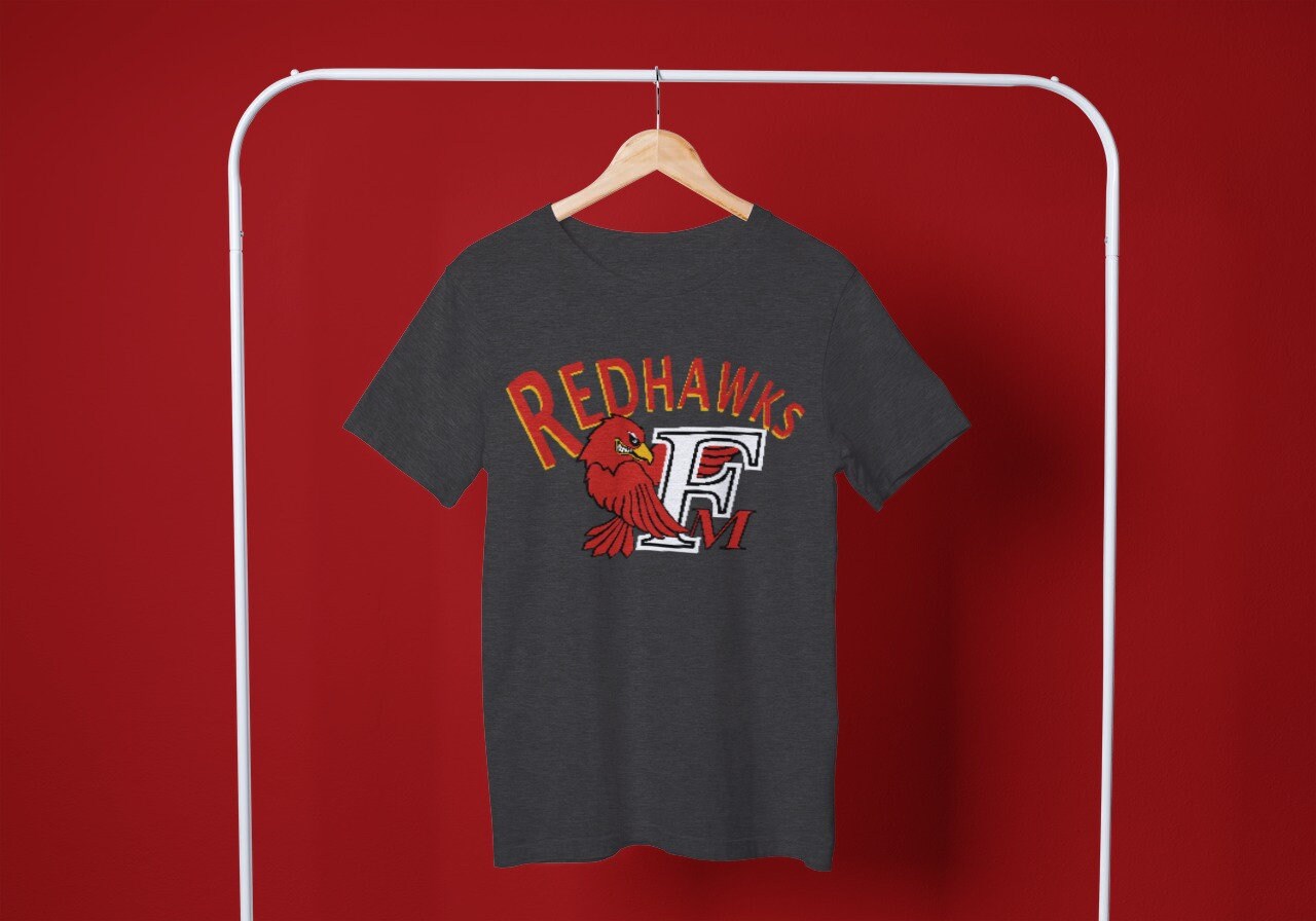 Men's Champion Gray Miami University RedHawks Icon Logo Basketball Jersey T-Shirt Size: Small