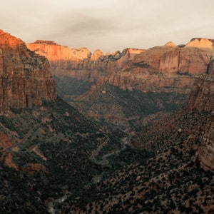 Zion National Park Canyon Overlook Photo Print Wall Art