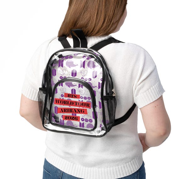 BTS World Tour Arirang 2026 Clear Stadium Backpack | Transparent