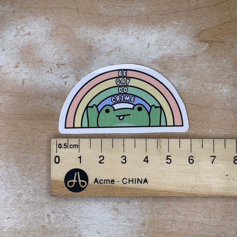 Be Gay Do Crime Frog Sticker - Etsy