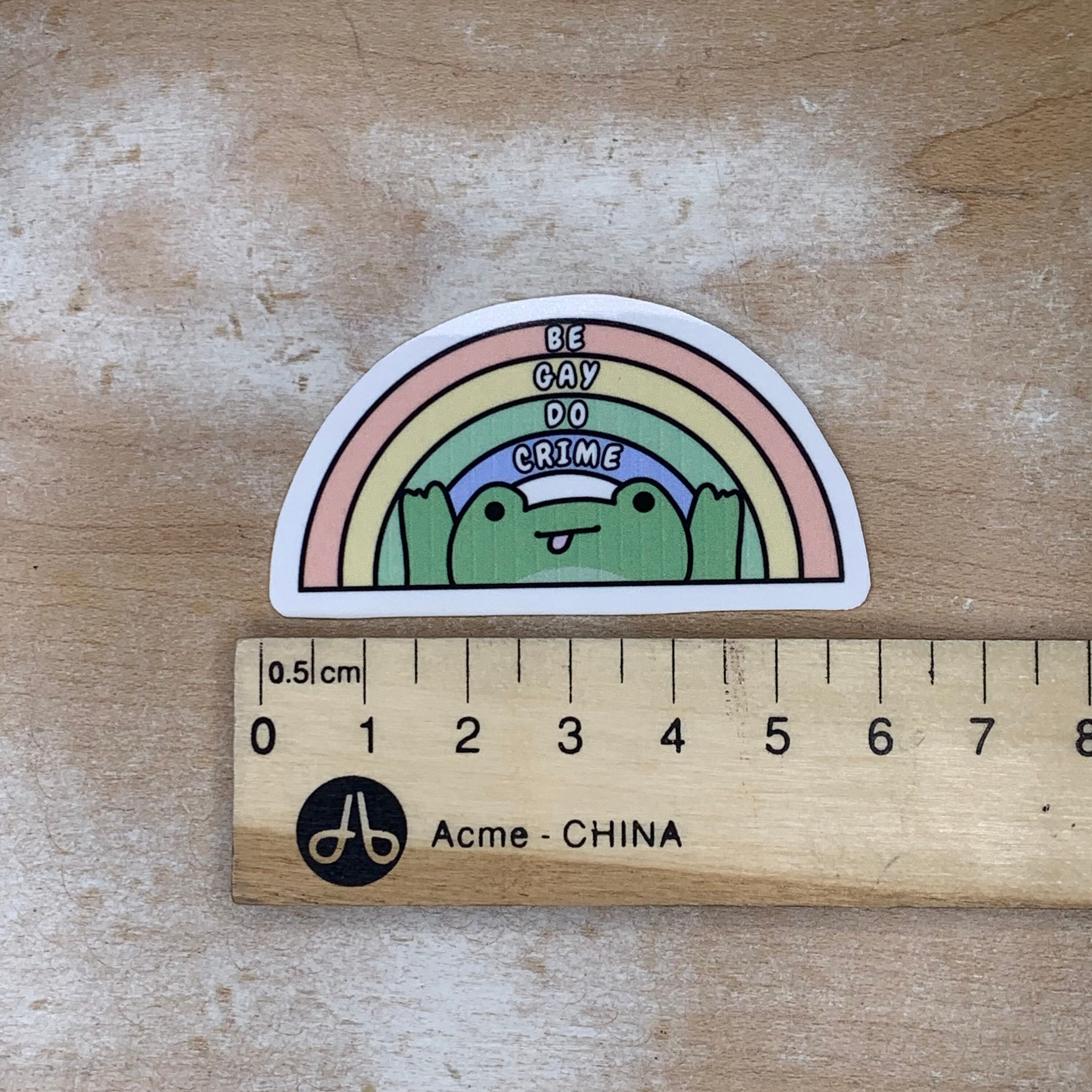 Be Gay Do Crime Frog Sticker - Etsy