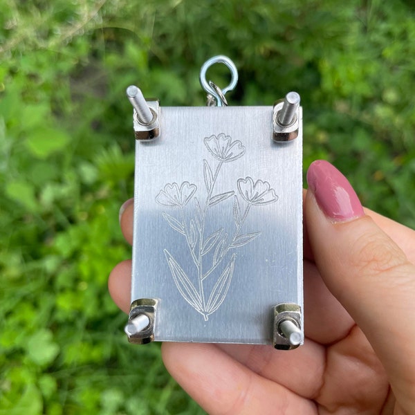 Mini presse-fleurs (aluminium)