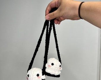 Crochet Swinging Ghost Car Hanging Accessory