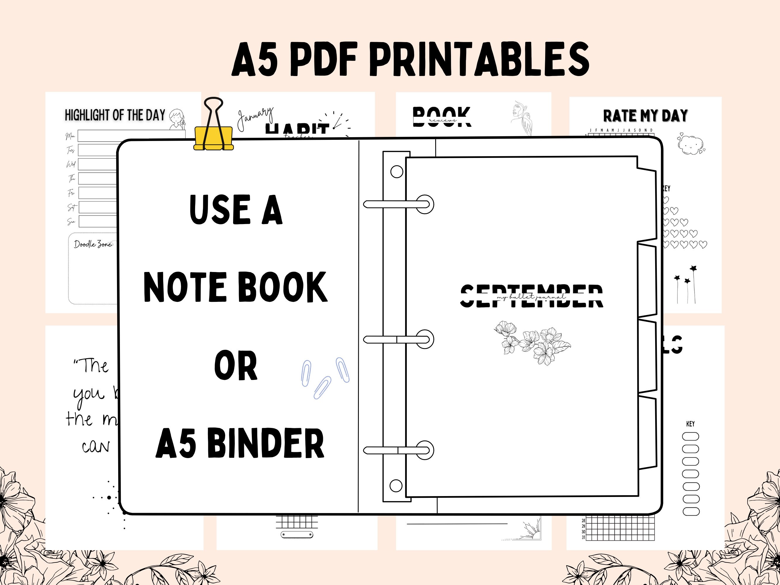 Mega Bullet Journal A5 Printable Bundle Elevate Your Journaling - Etsy