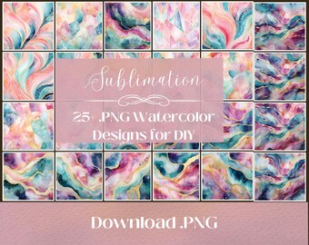 Marble Watercolor Pink Gold Fancy Patterns