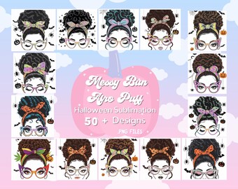 Messy Bun Afro Puff .PNG