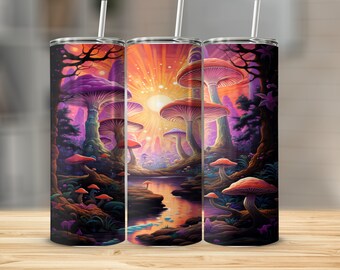 Psychedelic Mushrooms Tumbler Wrap
