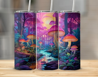 Psychedelic Mushrooms Tumbler Wrap