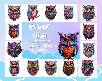 Colorful Owls