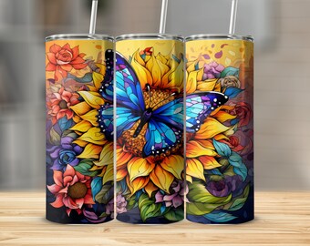 Sunflower Tumbler Wrap 3D Tumbler Wrap