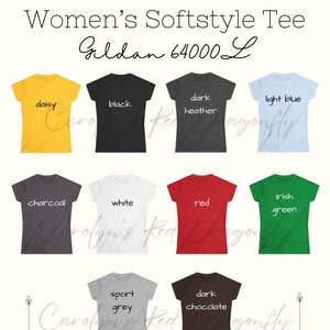 Gildan 6400L Camiseta Softstyle Feminina Color Chart, arquivo PNG, Download Instantâneo, Bebê, RS4424, Mockup, Printify