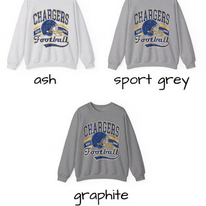 Retro Los Angeles Football Crewneck Sweatshirt, Vintage Game Day Apparel, Comfortable Heavy Blend Fabric image 8