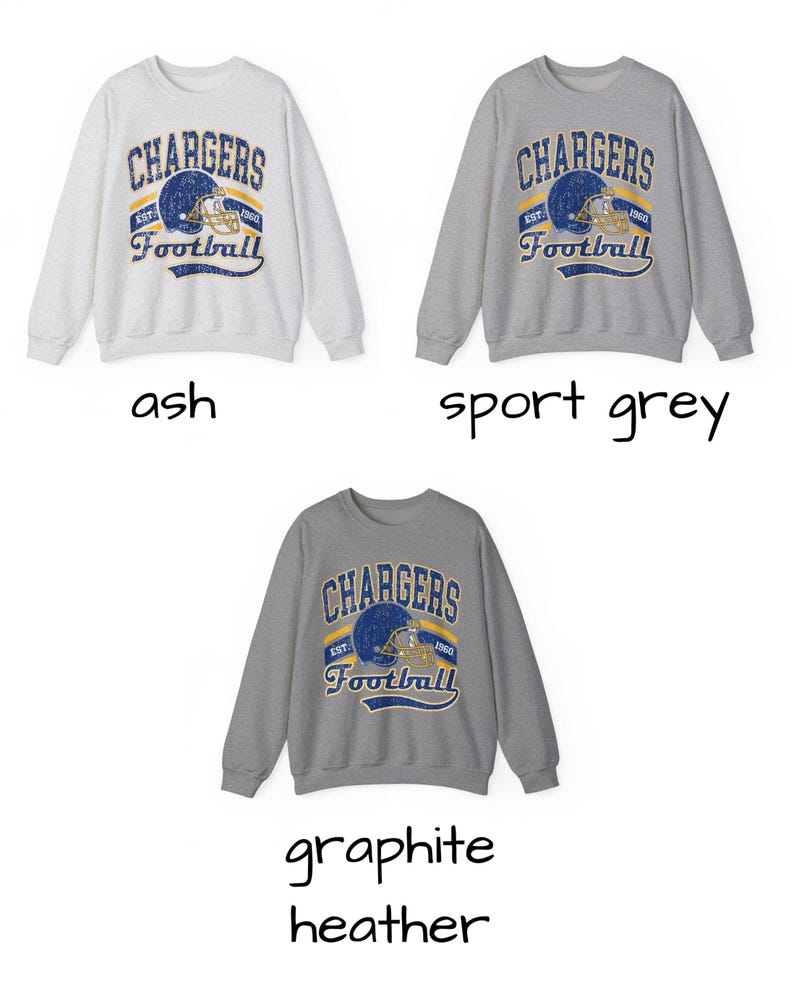 Retro Los Angeles Football Crewneck Sweatshirt, Vintage Game Day Apparel, Comfortable Heavy Blend Fabric image 8
