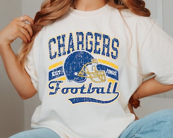 Chargers Football Vintage Apparel, Retro, Trendy, Unisex Football Shirt, Game Day, Sports Fan Gift, LA, CA