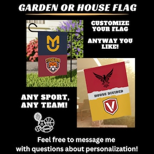 Sports Flag, Design Your Own, Double Sided, Rivalry, All Sports, Personalized, Any College/Professional Teams, Its Complicated, Game Day