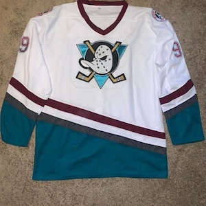 Adam Banks 99 Ducks Hockey Jersey Embroidered Costume Mighty Movie