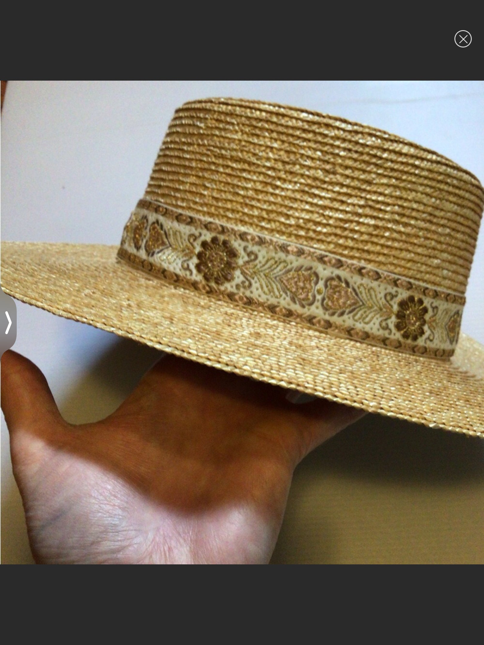 Lack Of Color Tan Boater Hat with Floral Band Women main image 3