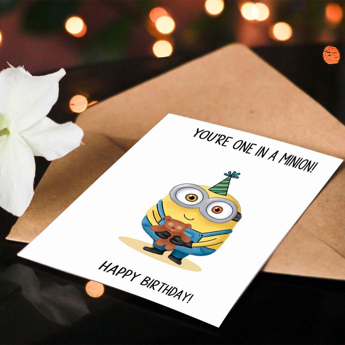 Minions Birthday Card, One in a Million, Bob Minion Card, Digital, Funny Birthday, Pun Card ...