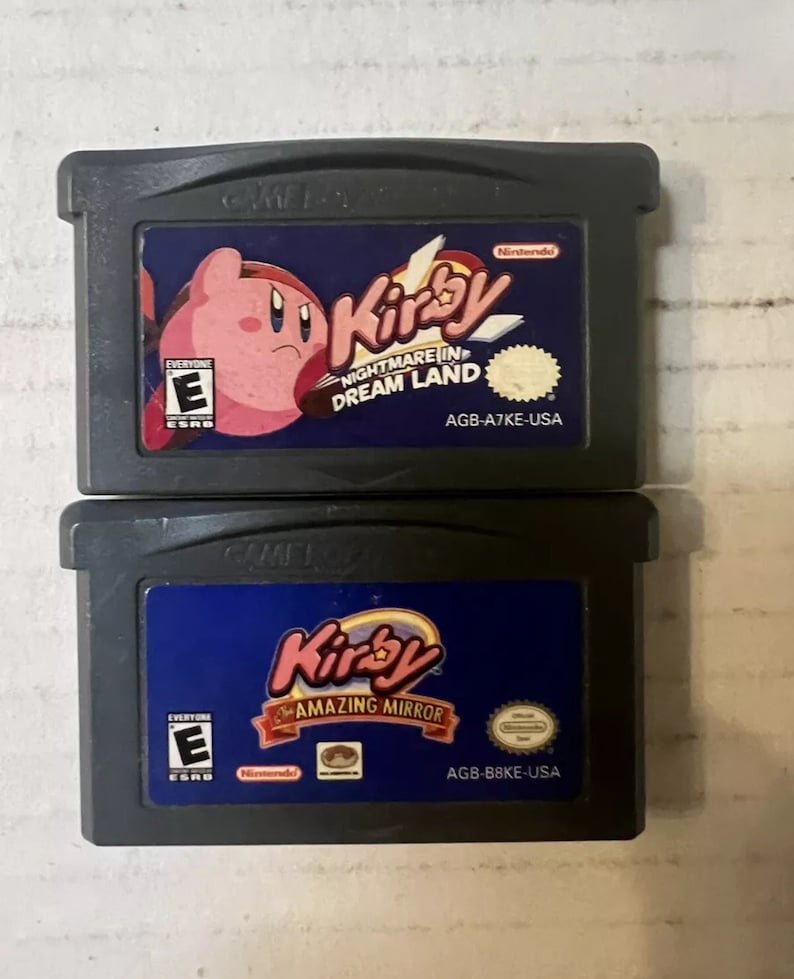 Kirby Nightmare In Dreams Land/ Kirby The Amazing Mirror. GBA. Cardmod