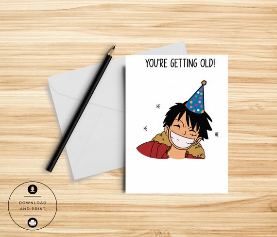 Festive Anime Happy Birthday Confetti-exploding Greetings Card – Boomf