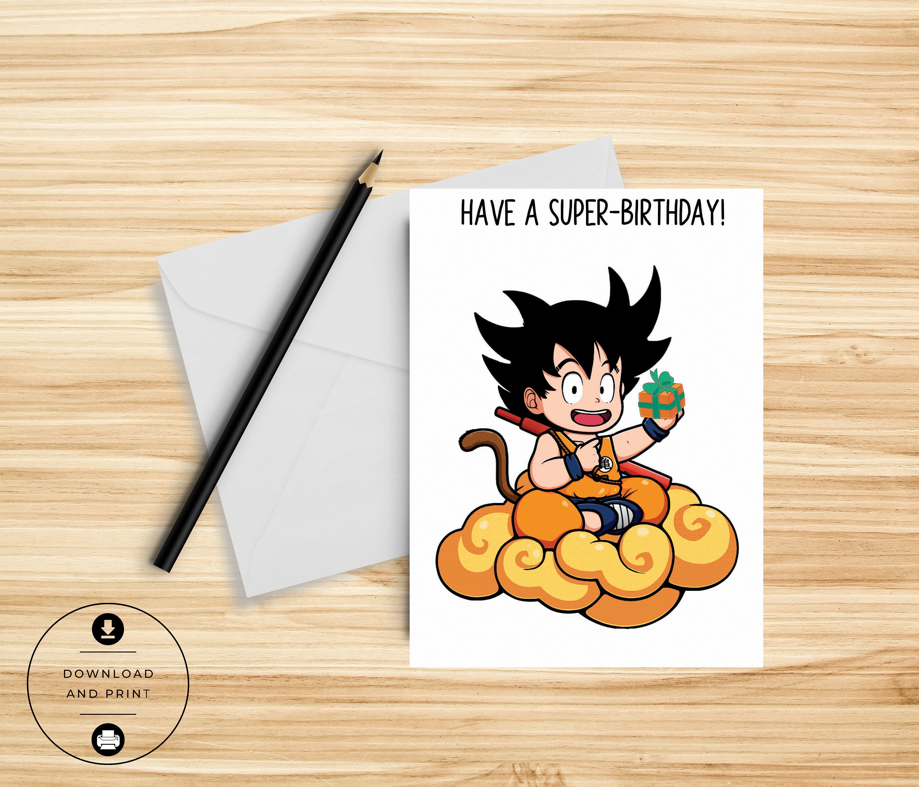 Anime Birthday Card Funny Birthday Card Punny Nerdy Manga Birthday Card ...