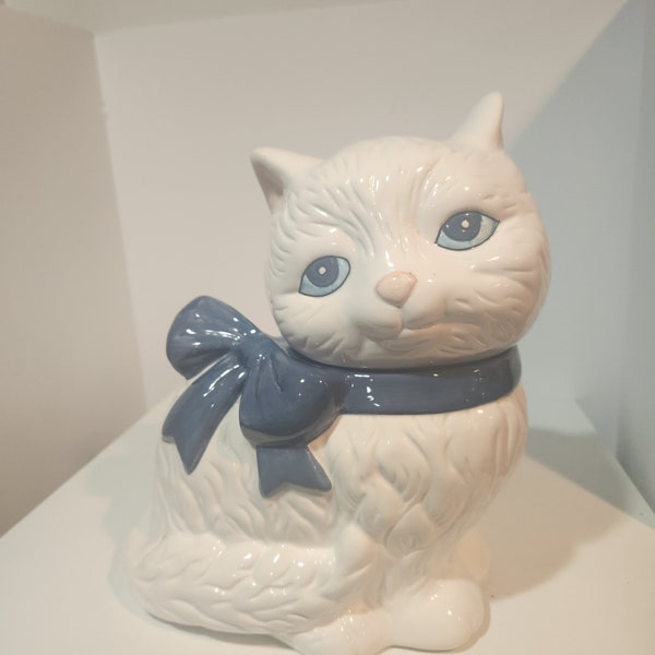 White Persian Large Cat Cookie Jar