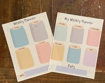 Weekly planning page