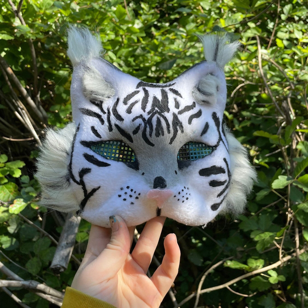 White Tiger Therian Mask - Etsy