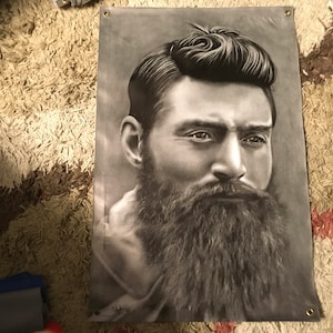 aus seller 3x2 fooT Collectable memorabilia NED KELLY Genuine merchandise AUSSIE Bushranger banner flag wall hanging Man cave. Outlaw. Biker