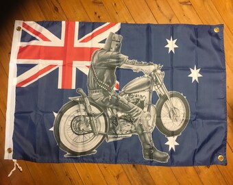 aus seller 5x3 fooT Collectable memorabilia NED KELLY Genuine merchandise AUSSIE Bushranger banner flag wall hanging Man cave outlaw biker