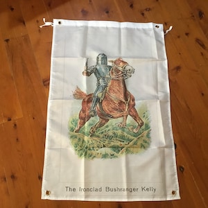 aus seller 3 x 2 foot Collectable memorabilia NED KELLY Genuine merchandise AUSSIE Bushranger banner flag wall hanging Man cave outlaw biker